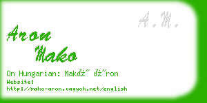 aron mako business card